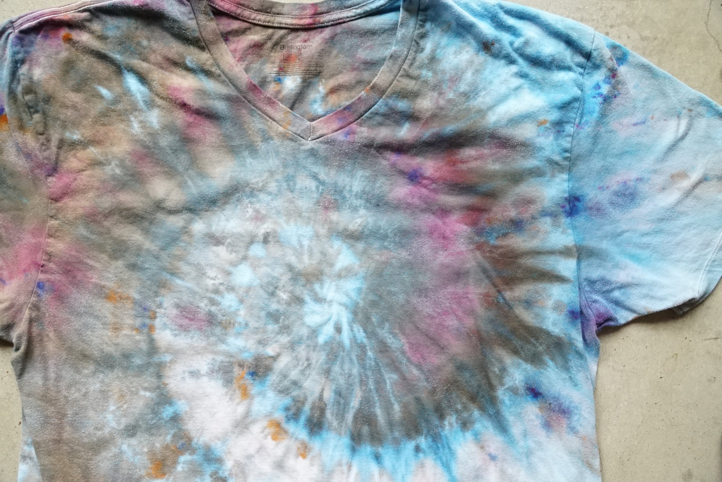 Short Sleeve Spiral Tie Dyed Shirt