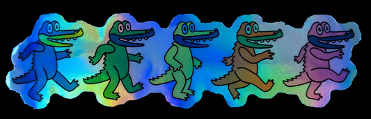 KGLW - Dancing Gators Bumper Sticker Halographic