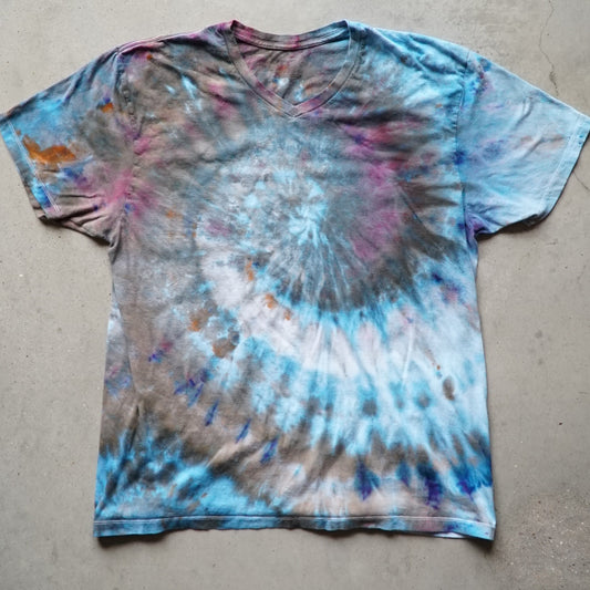 Short Sleeve Spiral Tie Dyed Shirt